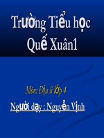 Bài giảng môn Đị lý lớp 4