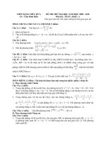 Thi thử ĐH môn Toán khối A_THPT Đặng Thúc Hứa