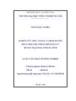Nghiên cứu thực trạng và định hướng phát triển hệ thống điểm dân cư huyện thạch hà tỉnh hà tĩnh 
