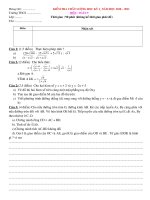 ĐỀ THI HỌC KỲ I TOÁN 9 NĂM HỌC 2010 - 2011