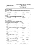 DE KIEM TRA HSG LOP 9 MON TIENG ANH