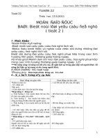Bài soạn giao an (thach to tra cu)lop 2 tuan 22 ckt-kns-gdbvmt
