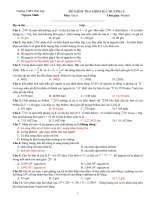 Bài soạn đề kiểm tra định kì chương vật lý hạt nhân