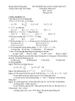 Đề thi và đáp án toán 9 HKI