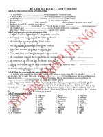 Bài Kiểm Tra HK 1 của lớp 7(của Trường DHSP Hà Nội)