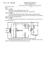 đề kiểm tra học kỳ I - Công nghệ 12