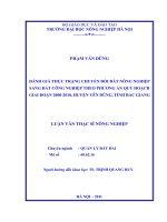 Luận văn đánh giá thực trạng chuyển đổi đất nông nghiệp sang đất công nghiệp theo phương án quy hoạch giai đoạn 2000   2010, huyện yên dũng, tỉnh bắc giang 