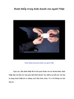 Danh thiếp trong kinh doanh của người Nhật