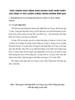 THỰC TRẠNG HOẠT ĐỘNG KINH DOANH XUẤT NHẬP KHẨU CỦA CÔNG TY MAY CHIẾN THẮNG TRONG NHỮNG NĂM QUA