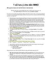 Tài liệu Lưu ý cho dân MMO