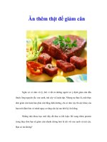 Ăn thêm thịt để giảm cân