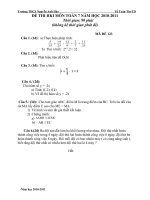 ĐỀ THI HKI TOAN 6+7 (có MT+Đap án)