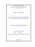 Một số giải pháp phát triển chăn nuôi bò h'mông tại vùng cao huyện hà quảng tỉnh cao bằng 