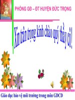 Bài soạn BÁO CÁO TÍCH HỢP LỒNG GHÉP BẢO VỆ