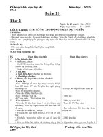 Bài giảng GIAO AN LƠP4 TUẦN 21 (CKTKN)H