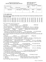 Đáp án & đề ktra HK1 Sinh 11 (new)