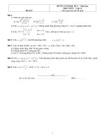 Gián án Đề ôn tập Toán 11 HK2 - đề số 9