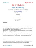 Bệnh tiểu đường   bác sĩ trần lý lê 