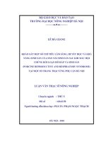 Khảo sát một số chỉ tiêu lâm sàng huyết học và khả năng sinh sản của đàn nái sinh sản sau khi mắc hội chứng rối loạn hô hấp và sinh sản (porcine reproductive and respiratory syndrome) 