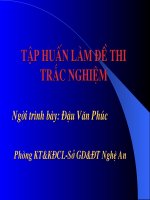 Tài liệu tap huan thi trac nghiem