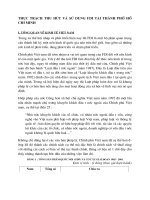 THỰC TRẠCH THU HÚT VÀ SỬ DỤNG FDI TẠI THÀNH PHỐ HỒ CHÍ MINH