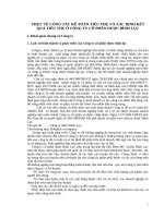 THỰC TẾ CÔNG TÁC KẾ TOÁN TIÊU THỤ VÀ XÁC ĐỊNH KẾT QUẢ TIÊU THỤ Ở CÔNG TY CỔ PHẦN DƯỢC BÌNH LỤC