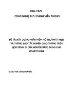 Phương pháp luận và nghiên cứu khoa học_Xây dựng phần mềm hỗ trợ phát hiện và thông báo tắc nghẽn giao thông trên lịch trình đi của người dùng dùng cho smartphone