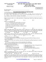 Đề thi thử ĐH môn hóa của Trường THPT chuyên Lê Quý Đôn