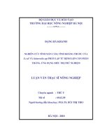 Nghiên cứu tính mẫn cảm,tính kháng thuốc của e coli và salmonella spp phân lập từ bệnh lợn con phân trắng ứng dụng điều trị thử nghiệm 