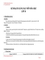 Kế hoạch giảng dạy Hóa 10-CB