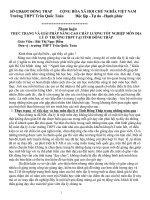 Thực trạng và giải pháp nâng cao chất lượng tốt nghiệp môn Địa lý THPT