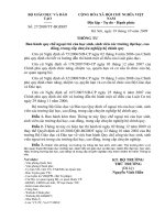 Gián án 27/2009/TT-BGDĐT quy chế ngoại trú của HS, SV