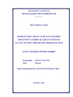 Đánh giá thực trạng và đề xuất giải pháp nhằm nâng cao hiệu quả quản lý đất đai của các tổ chức trên địa bàn tỉnh quảng ngãi 
