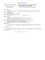 Toán 10 Đề thi HK I số 11