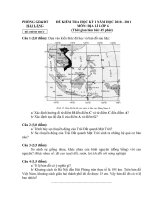 Gián án dia6 kiem tra ki 1 nam hoc 2010-2011