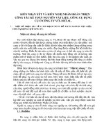 85645KIẾN NHẬN XÉT VÀ KIẾN NGHỊ NHẰM HOÀN THIỆN CÔNG TÁC KẾ TOÁN NGUYÊN VẬT LIỆU