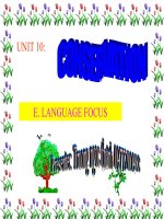 Bài giảng E10 unit 10 part E Language focus cuc hay