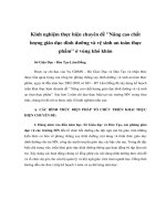 Nâng cao chất lượng giáo dục dinh dưỡng và vệ sinh an toàn thực phẩm