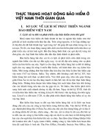 Thực trạng hoạt động bảo hiểm ở Việt Nam thời gian qua