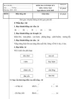 ĐỀ KT CUỐI HKI MON TIENG VIET LOP 1 NĂM HỌC 2010-2011