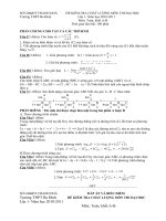 Bài soạn Đề và Đáp án môn Toán khối A