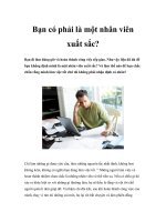 Bạn có phải là một nhân viên xuất sắc?