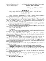 Bài giảng KẾ HOẠCH ĐỔI MỚI QUẢN LÍ CỦA HIỆU TRƯỞNG NĂM HỌC 2010-2011