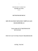 Một số giải pháp nhằm phát triển du lịch thành phố hội an 