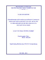 Luận văn tình hình hội chứng rối loạn hô hấp và sinh sản ở đàn lợn nuôi tại huyện văn lâm hưng yên và theo dõi một số chỉ tiêu sinh sản của đàn lợn nái sau dịch 