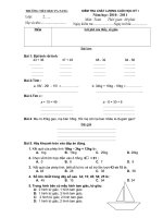 Đề KT cuối HKI
