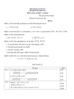 Toán 10 Đề thi HK I số 10