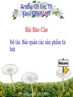 Bài soạn bảo quản các sản phẩm từ hạt