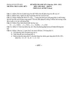 Gián án Đề kiểm tra học kì I 2010 - 2011