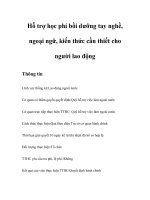 Hỗ trợ học phí bồi dưỡng tay nghề, ngoại ngữ, kiến thức cần thiết cho người lao động